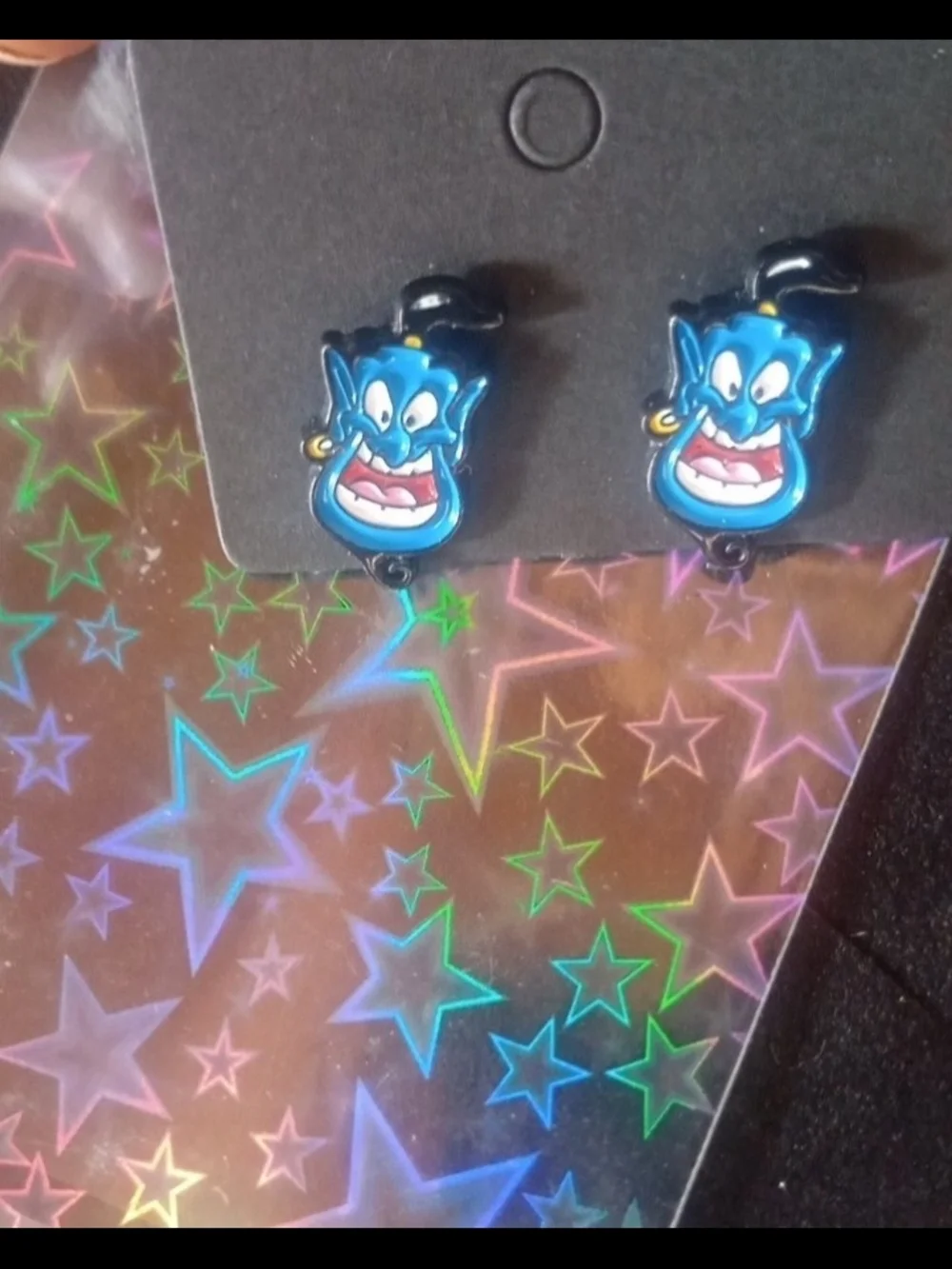 $8 Each Or Bundle 5/$20 Blue Genie Face Inspired Stud Earrings